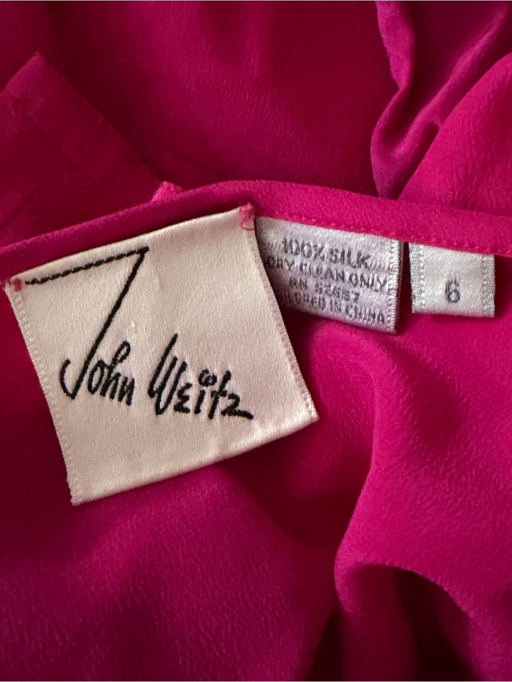 John Weitz Vintage 100% Silk Dress Size 6 – New - Picture 10 of 11